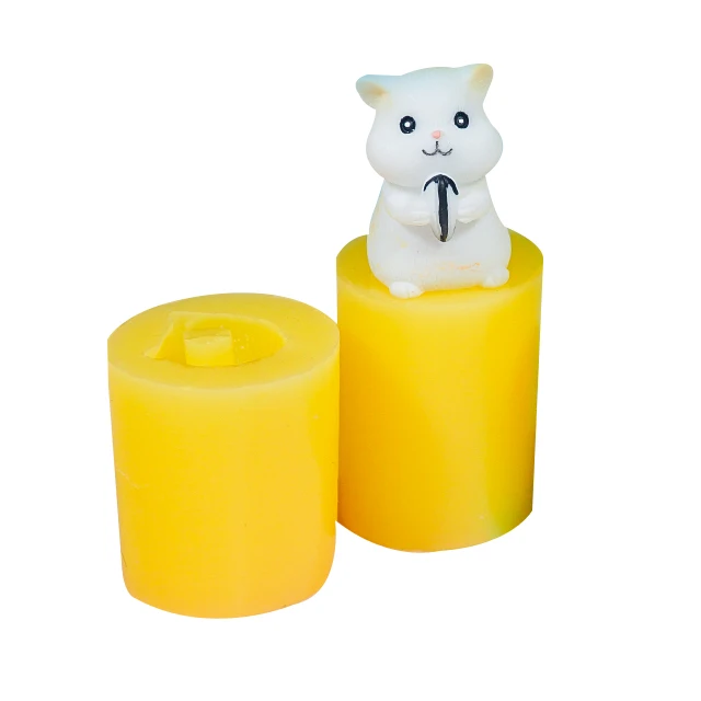 

Silicone Mould cat silicone straw topper resin mold of straw topper, Yellow