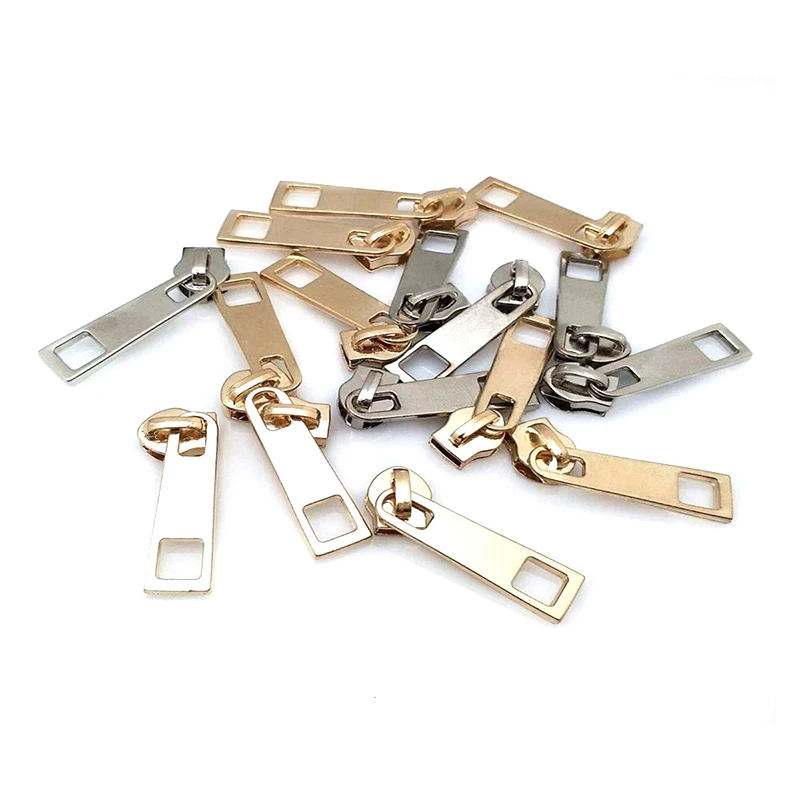 Bag Jacket Jacket Engraved Metal Gold Silver Black Custom Metal Zipper Slider