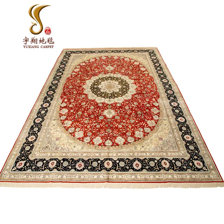 

Yuxiang 12x17.5 Large Oversize Handmade Persian Pure Hand Knotted 100% Silk On Silk Carpet For Great Luxury Villa Big House