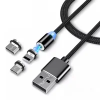 

Colorful Nylon Braided Wire Metallic Head Magnetic Micro USB Cable For Android Mobilephone