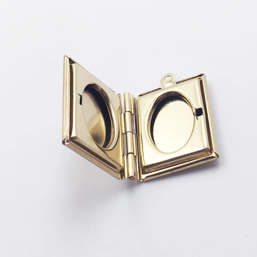 

Blank CUSTOM Stainless Steel Lasering Openable Book Shape Picture Photo Frame Locket Shape Pendant For Necklace Bracelet, Gold,silver,rose gold