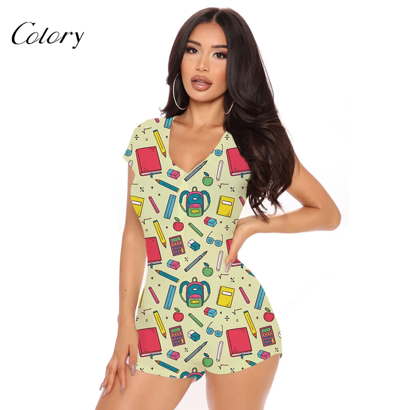 

Colory Romper Adult Sleepwear Onesie Pajamas For Women Ladies Sexy, Picture shows