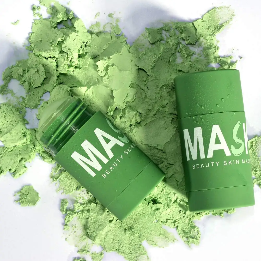 

OEM green musk facemask stick wholesale customized private label natural facial whitening moisturizing green tea facial mask