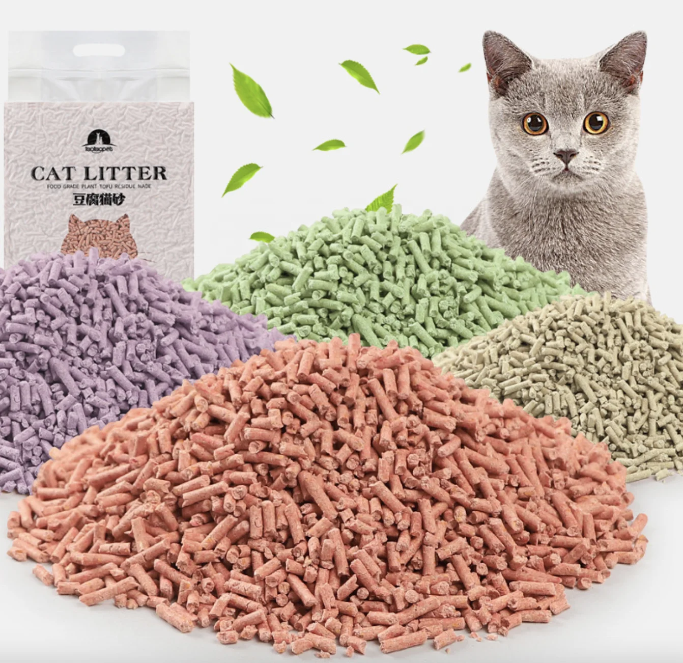 

2021Factory wholesale Amazon Hot Sale Natural Organic Clumping Clay Mineral Bentonite Cat Litter