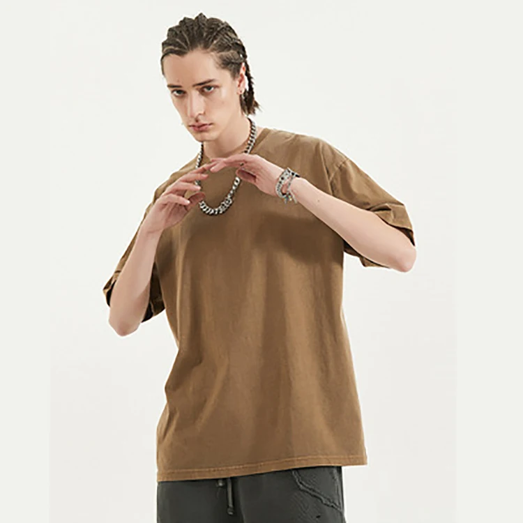 

Streetwear Retro Acid Wash Men Cotton T Shirt