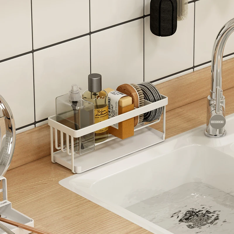 

Hot selling adjustable sponge rack soap dispenser holder in home