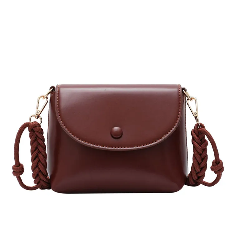 

Fashion trendy minimalist faux leather pu womens ladies 2021 woven strap small mini square cross body purses and hand bags