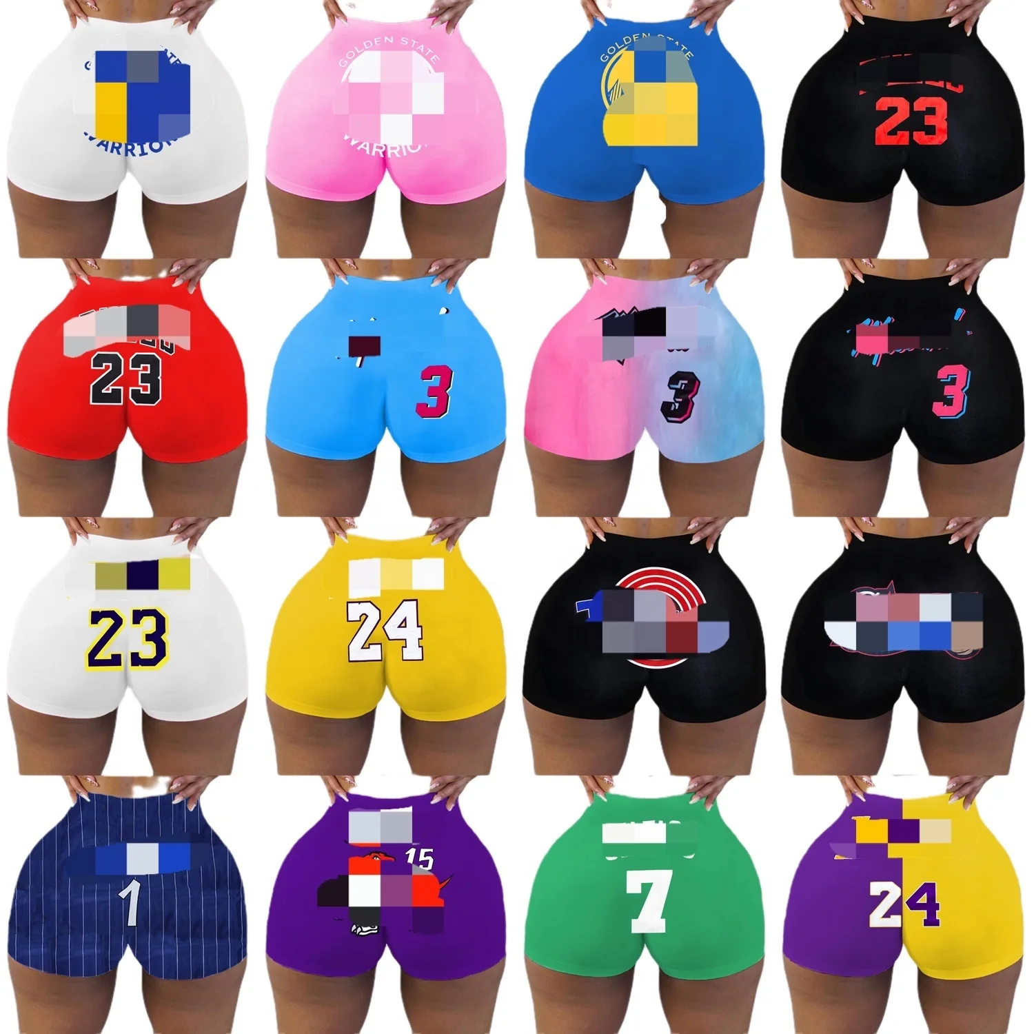 

Basketball Women Stretch Pants Biker Shorts Sportswear Candy Snack Shorts