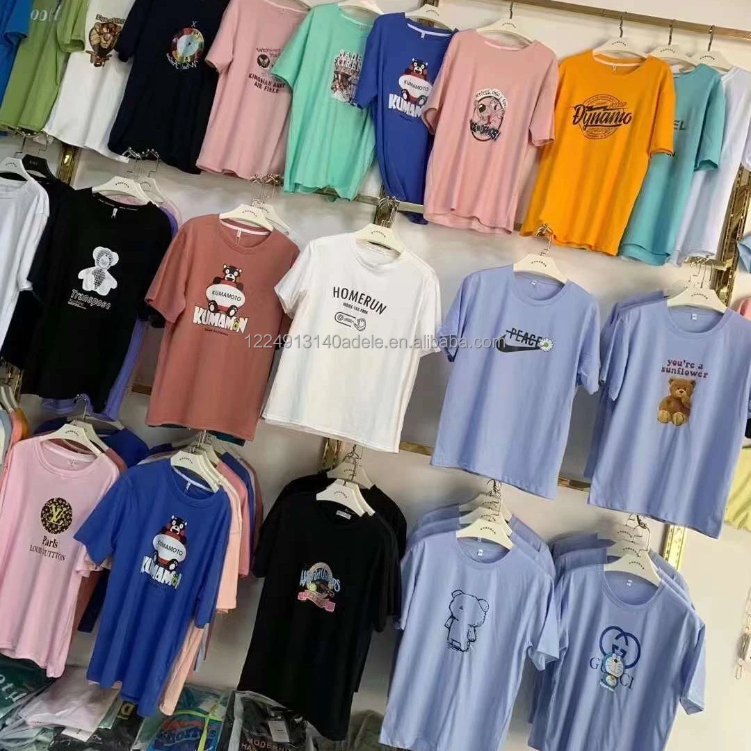 

wholesale Fashion printed round neck t shirt women casual tees shirts ladies tshirts women plus size casual t shirts