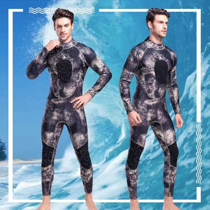 Men's Wetsuit Diving Suit Two-piece Swimwear Surfing Spearfishing Anti-UV L 