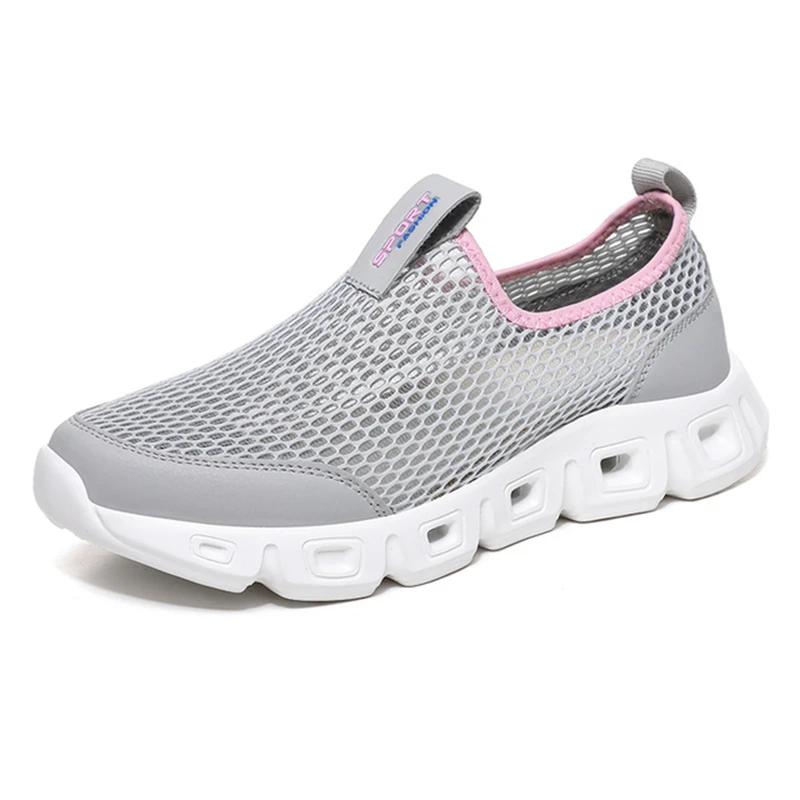 

Dropshipping Women Lightweight Walking Shoes Outdoor Breathable Lady Mesh Footwear Sport Camping Sneakers Plus Size
