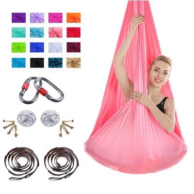 

Colorful aerial yoga hammock both for aerial yoga silk aerial yoga, Blue violet rose red white light purple light green red