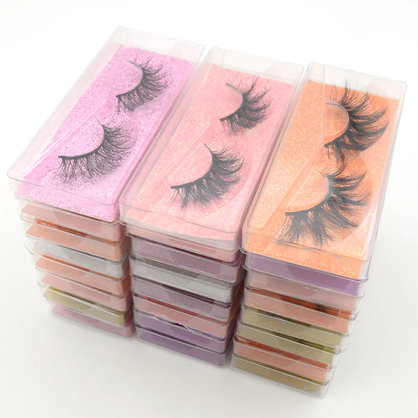 

Eyelashes lash faux mink silk party stage rainbow colourful lashes faux lashes, Natural black