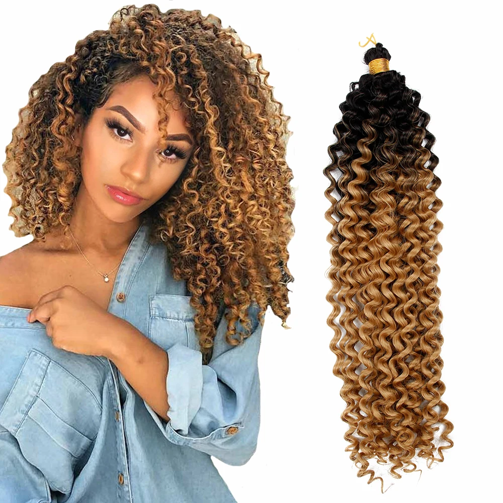 

Ombre braids Twist hair Afro Kinky Curly 14Inch Long Bohemian Crochet Braids Synthetic Braiding Hair Extension for Women