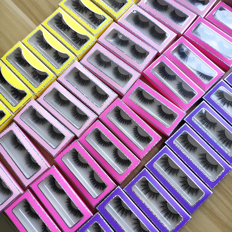 

Custom Eyelash Packaging Box Wholesale 3d Faux Mink Lashes 25mm Faux Mink Eyelashes