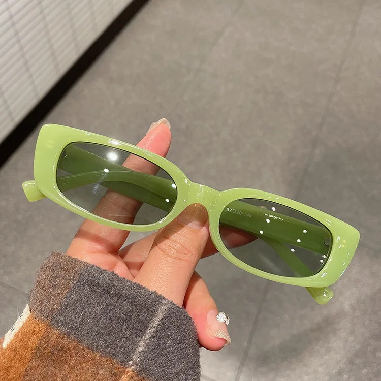 

Designer Retro Candy Color Women Plastic Rectangle Sun Glasses UV400 Female Ins Popular Colorful Plastic Cheap Sunglasses