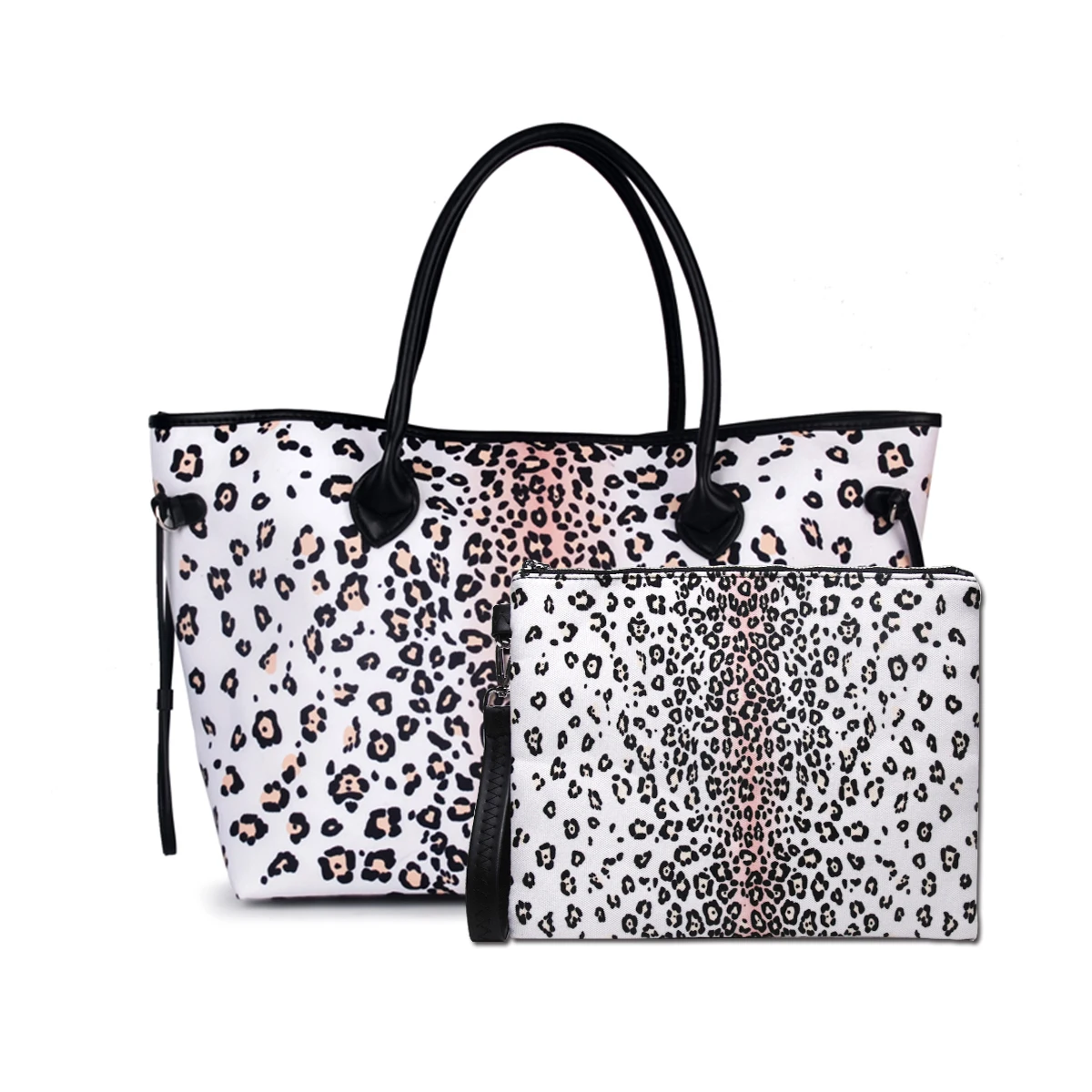 

RTS 30pcs Spring Animal Print Tote Bags Wholesale Large Canvas Bag + Clutch Women Leopard Bullskull Serape Sunflower Tote Set