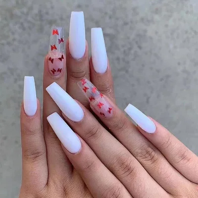 

The latest news of the whole network Hand-made Ballerina High Quality Movie Star Nail Design Long Press On nails, Colorful