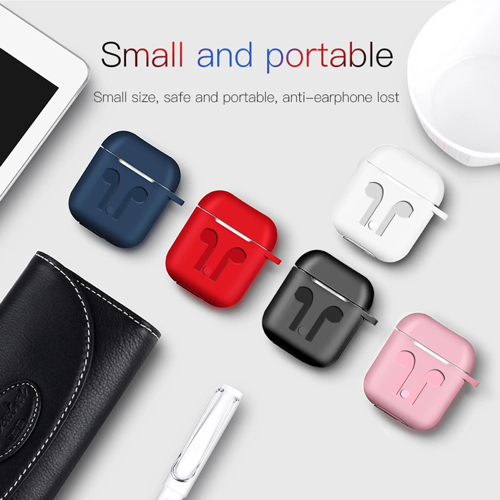 Tws I8 I9 I10 I12 Portable Silicone Case Cover For airpods apple