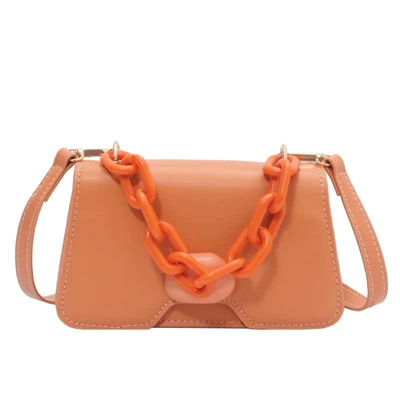 

2021 season new ladies bag uniform size PU one-shoulder bag with blue and white porcelain magnetic buckle PU leather shoulderbag, Accept custom made