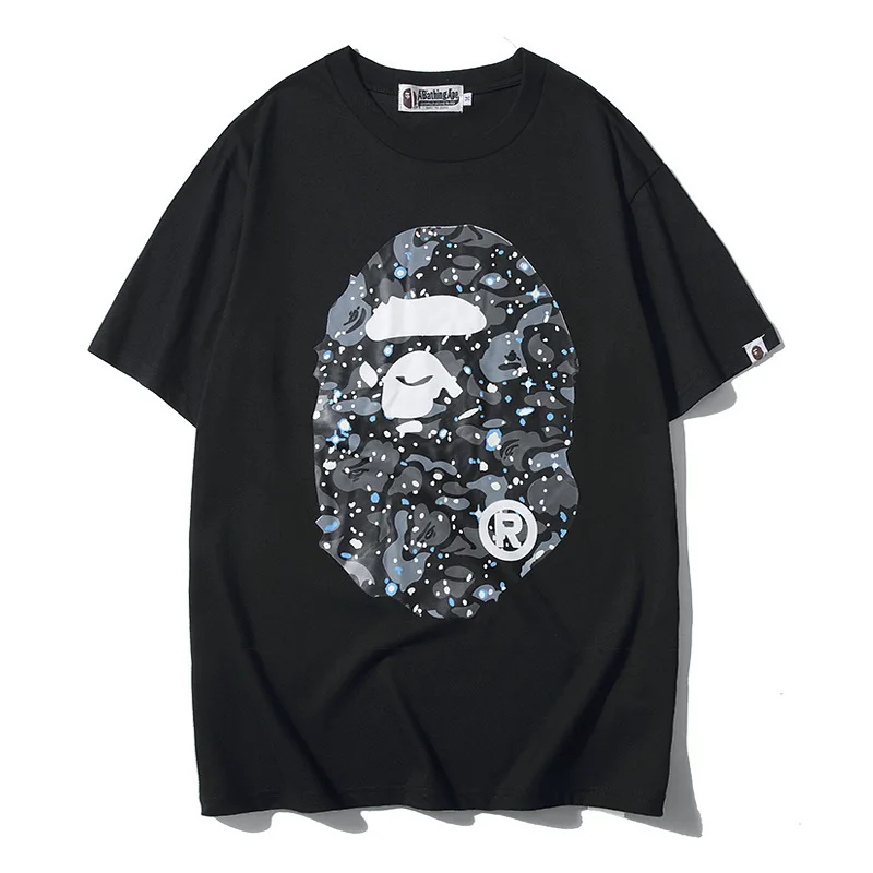 

Best Selling Cotton Spandex Crew Neck Bape Tshirt with Grate Price, Customized colors