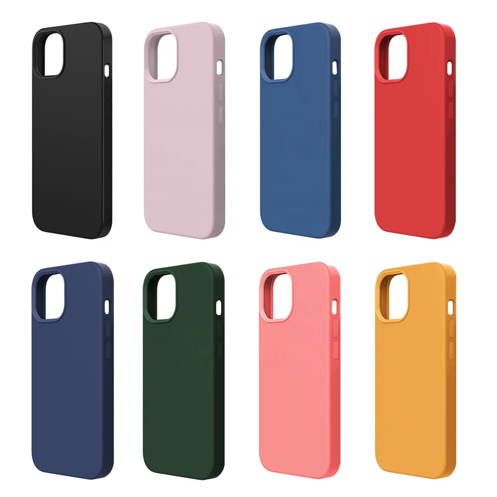 

2021 Original Accessories Silicon Phone Cases Microfiber Soft Touch Liquid Silicone Case For iPhone XS/X XR 11 12 13 Pro Max SE, 6 colors in ready stock