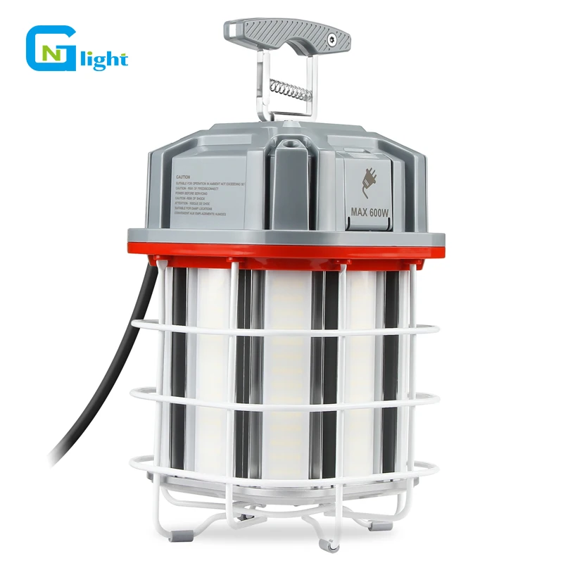 

Amazon hot sale 120V US standard Plug-n-Play Design stainless steel protective cover daisy chain 150W 360 degree led work light