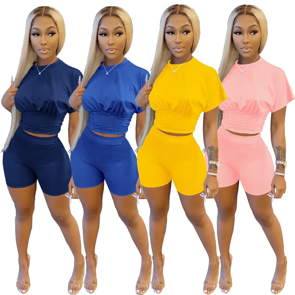 

FS4124A 2021 new trend shorts women 2 piece set casual outfits