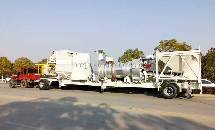 One-trailer-mounted mobile drum mix asphalt plant