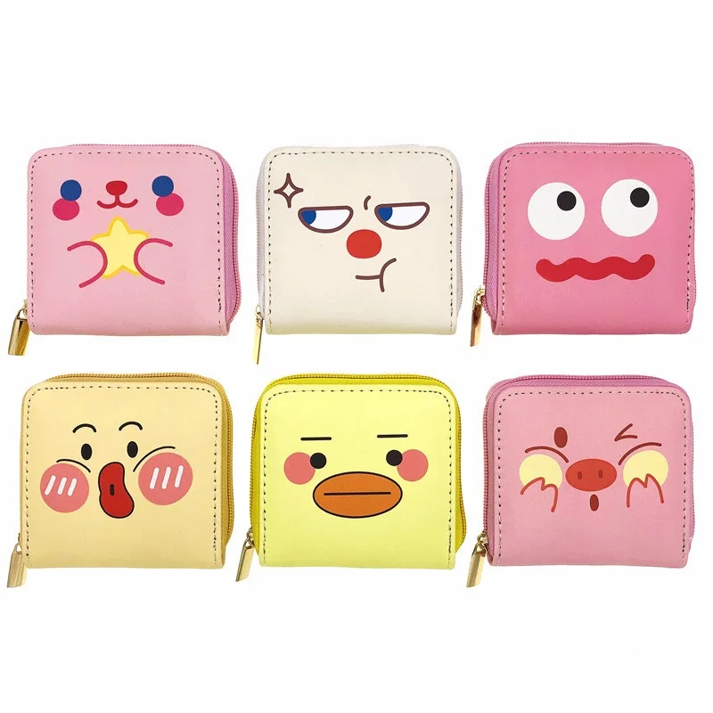 

Hot spot Korean edition cute PU wallet short zipper bag students ladies purse single pull bag wholesale