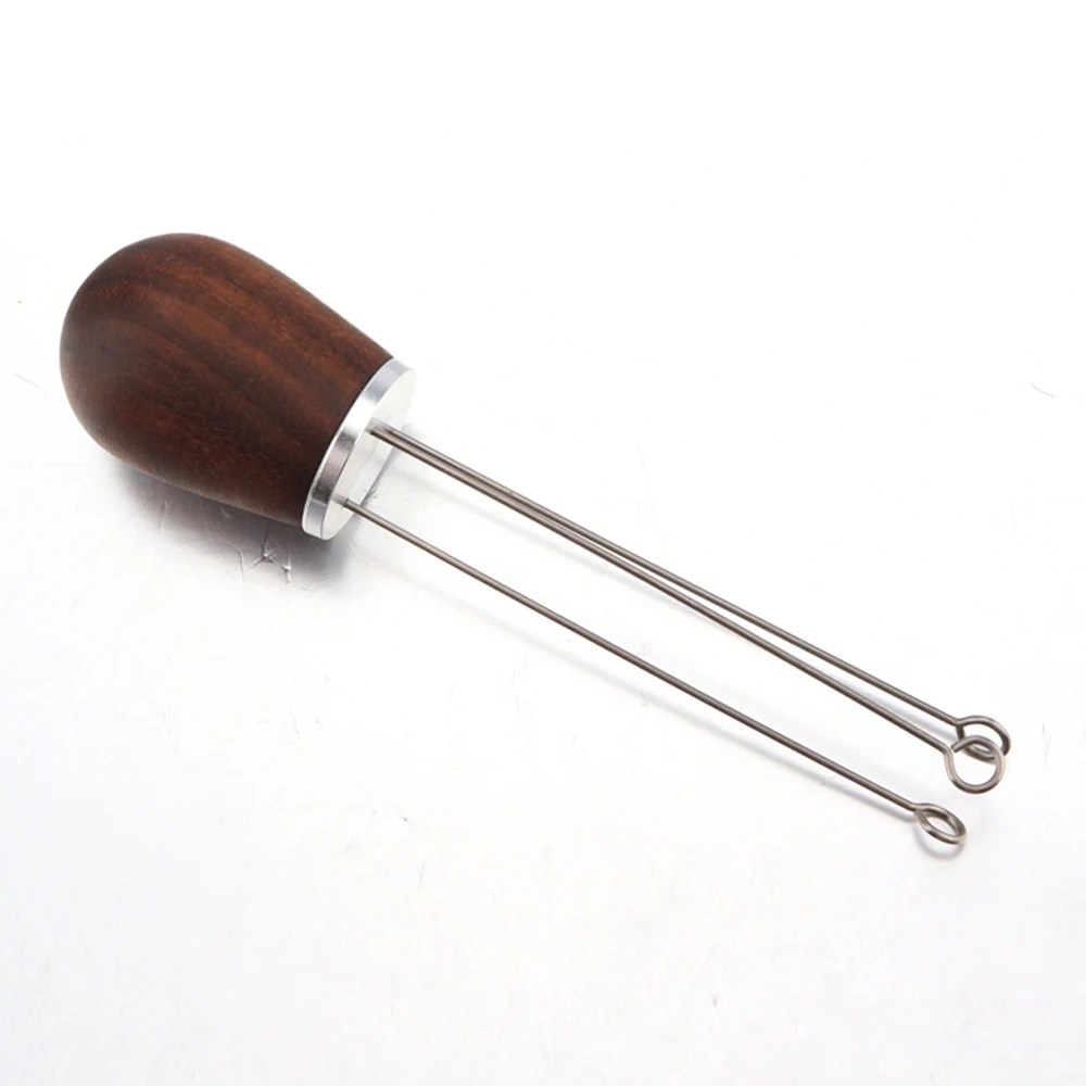 

Cheaper price Coffee Needle Distributor Black Walnut Handle 304 Stainless steel Needle Distributor