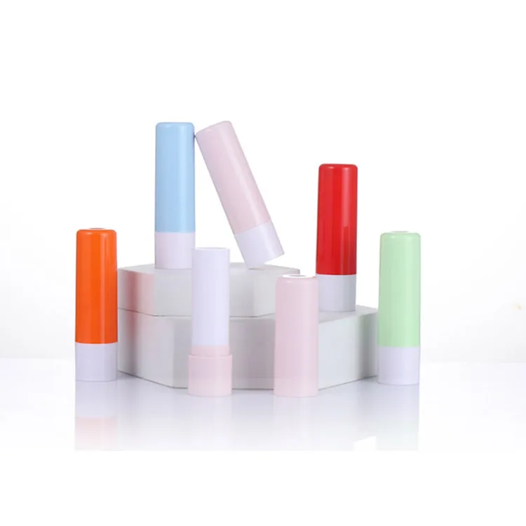 

Glossy or Matt finished plastic mini empty custom unique 4g 5g 7g lipstick tube eco friendly cute lip balm container