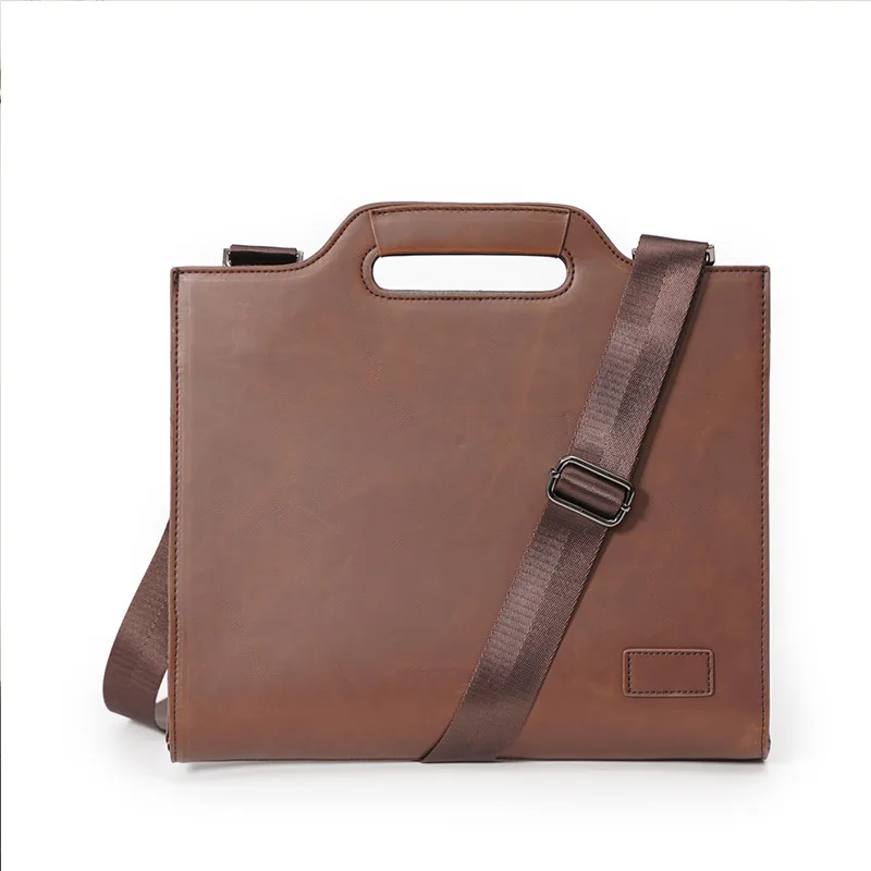 

Men's Leather Stereotype Handbag Shoulder Bag Messenger Bag Male Casual PU Business Briefcase