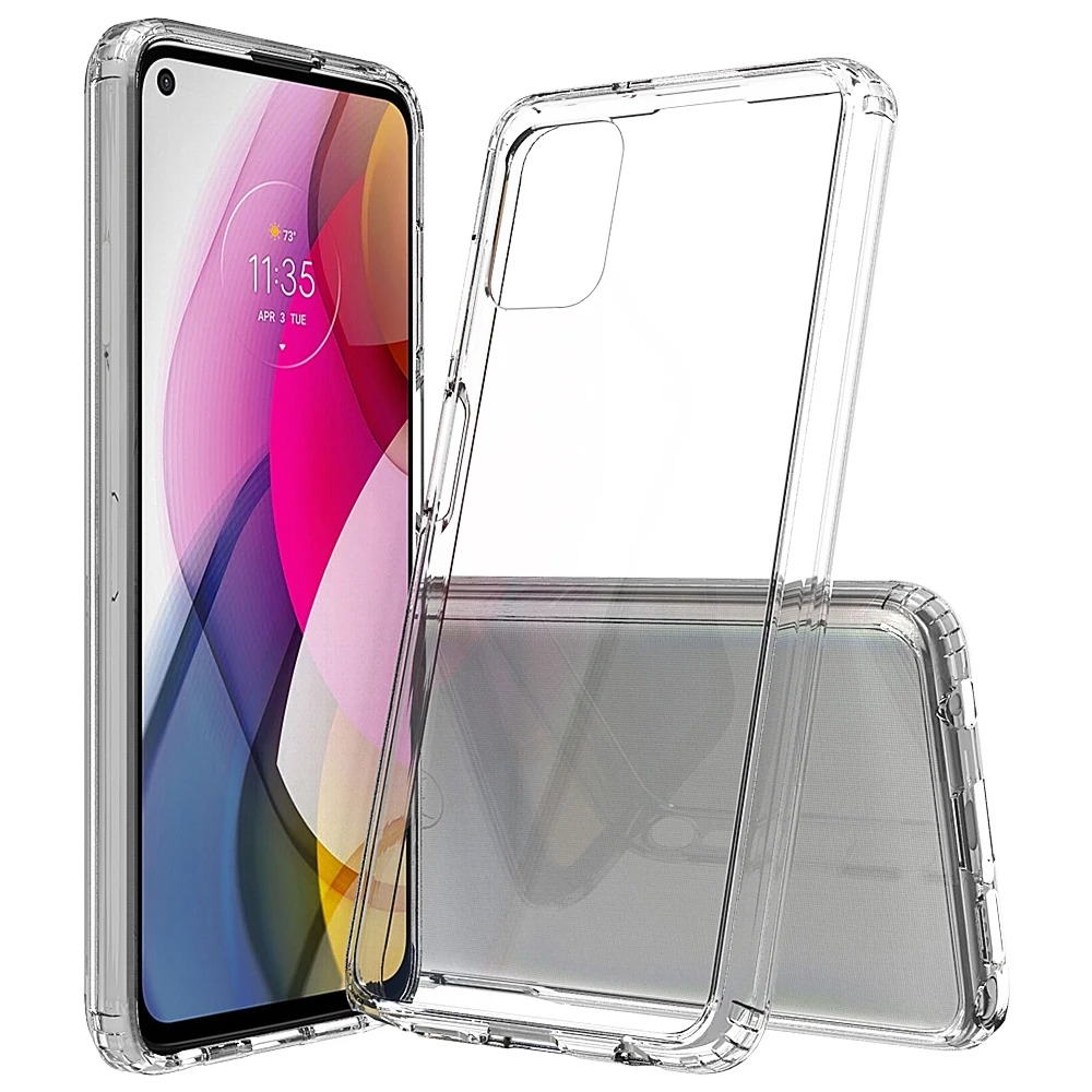 

For Motorola G Stylus 2021 Clear Case,Transparent Acrylic and TPU Back Cover Case for Moto G Stylus 2021