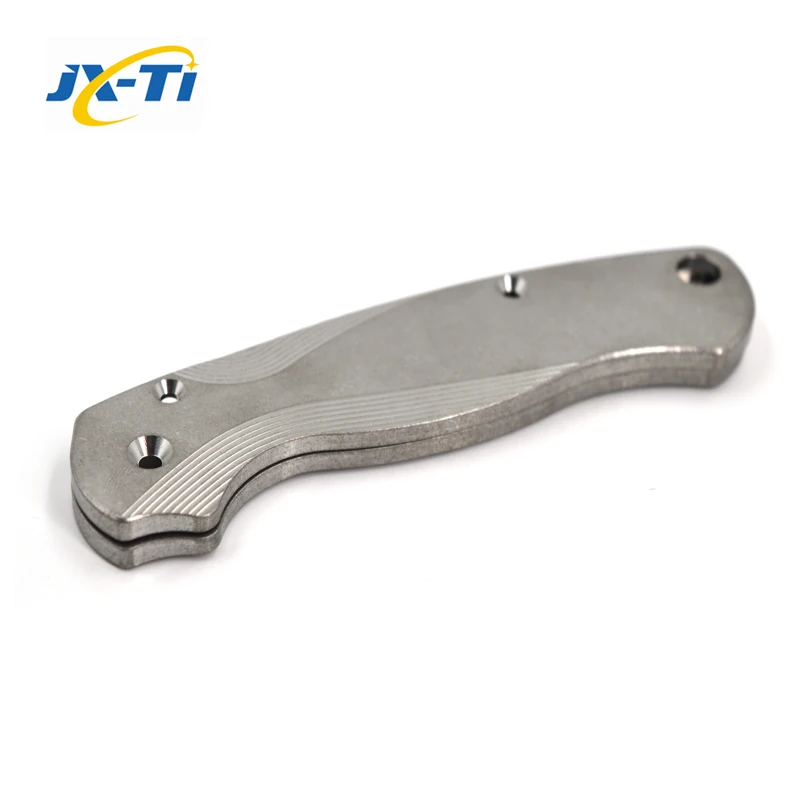 

customization Titanium Knife Handle Scales for Paramilitary and Bugout, Etch grey