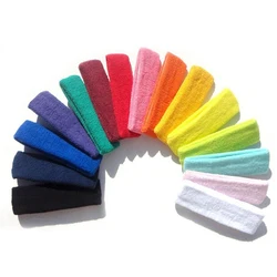 Sports breathable colorful cotton head band custom logo sweatband headbands