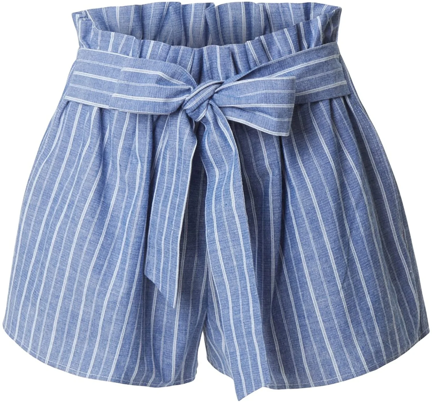 

High quality hot sale ladies casual shorts high waist straps striped linen summer shorts, Custom color