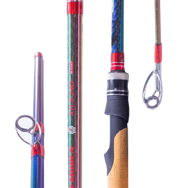 

SNEDA Wholesale 2.1M 2.19M 2.28M 2.4M black fish fishing rod 2 Sections Carbon Fiber XH Power Casting Spinning Fishing Rod
