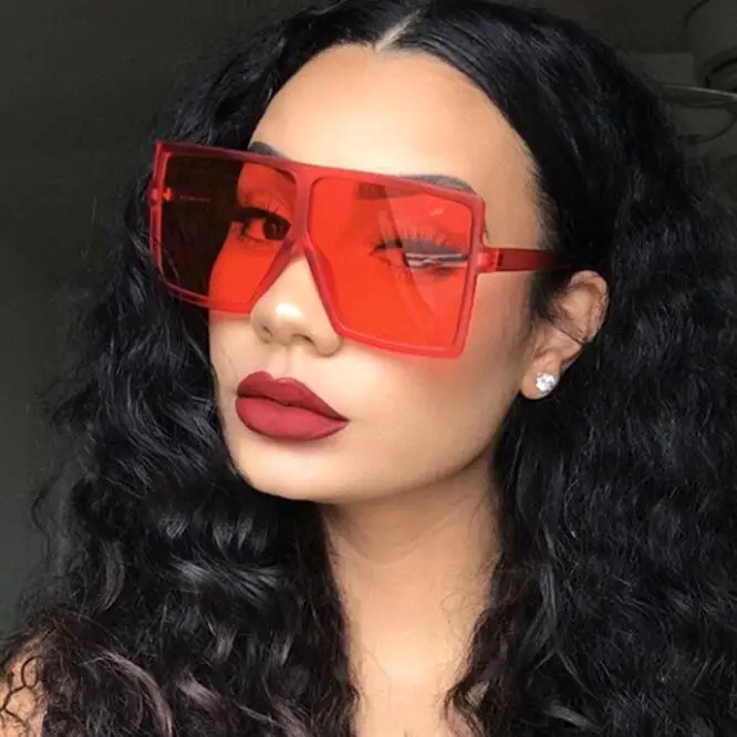 

Qmoon Sunglasses Women Oversized Vintage Shades Sun Glasses Square 2019 For Women Female Lady Sunglass UV400