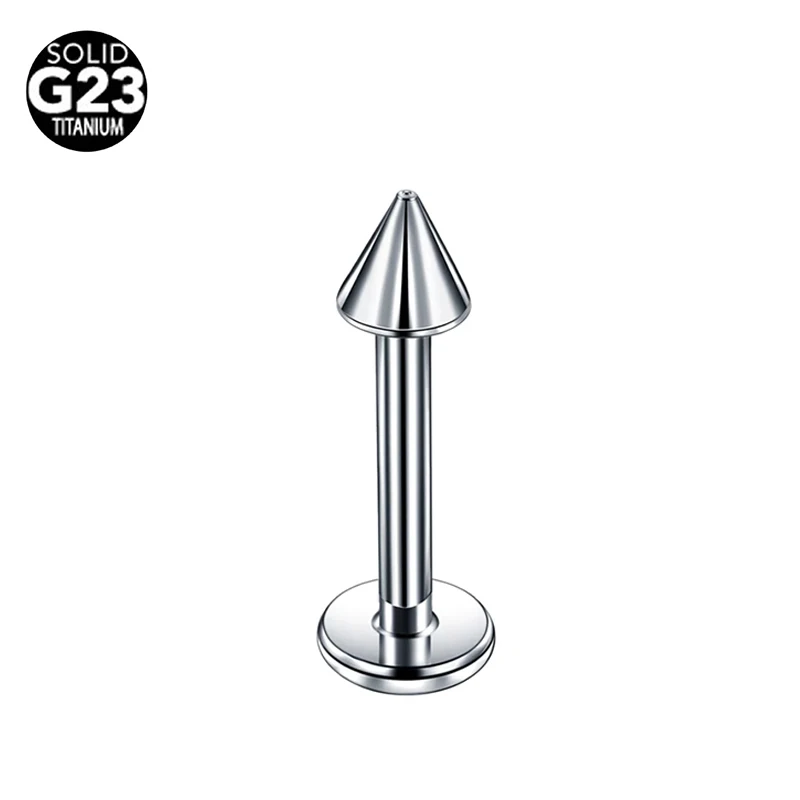 

G23 Titanium Labret Rings Lip Helix Bar Stud Cartilage Pointed Cone Sexy Unisex Piercing Body Jewelry