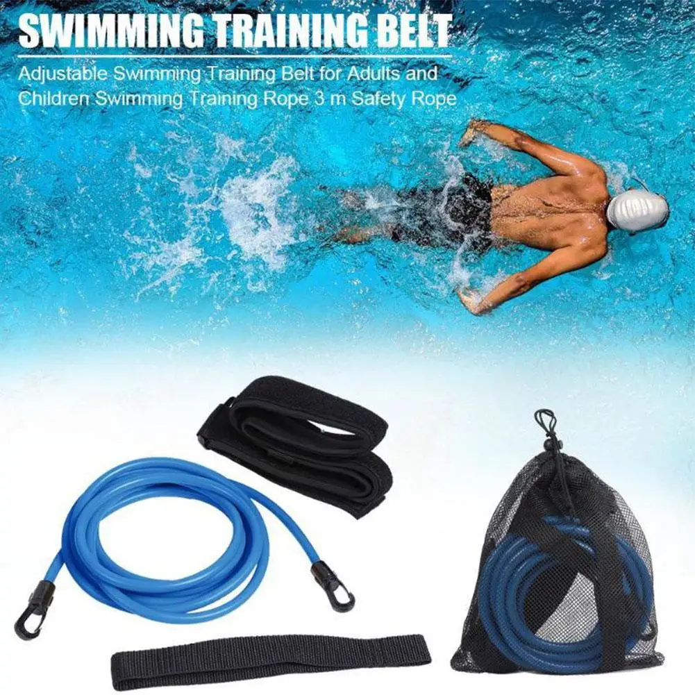 

Swim Training Belts Swim Bungee Cords Resistance Bands Swim Tether Stationary Swimming Swim Harness Static Swimming Belt Set