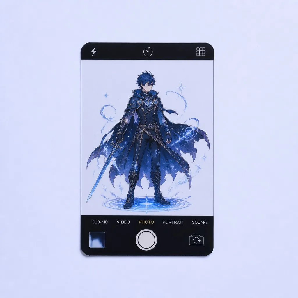 Camera Viewfinder Anime Swordsman