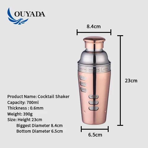 
Factory Direct custom 200ml 400ml double wall shaker mini plastic cocktail shakers 