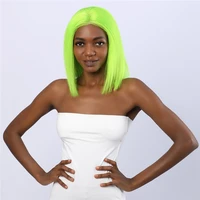 

Brazilian Short Bob Lace Front Wig Straight Remy Hair Human Hair Colorful Wigs Pre plucked Hairline with Baby Hair
