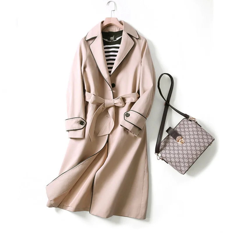 

2020 New Arrivals women Single Breasted CASUAL women long trench coat ladies women trench coat