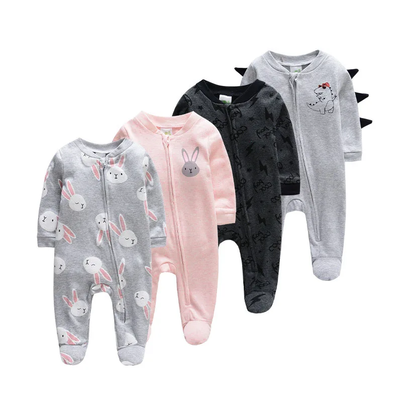 

Korean Cartoon Multicolor Newborn Baby Bodysuit Long Sleeve Organic Baby Boutique Romper Bamboo