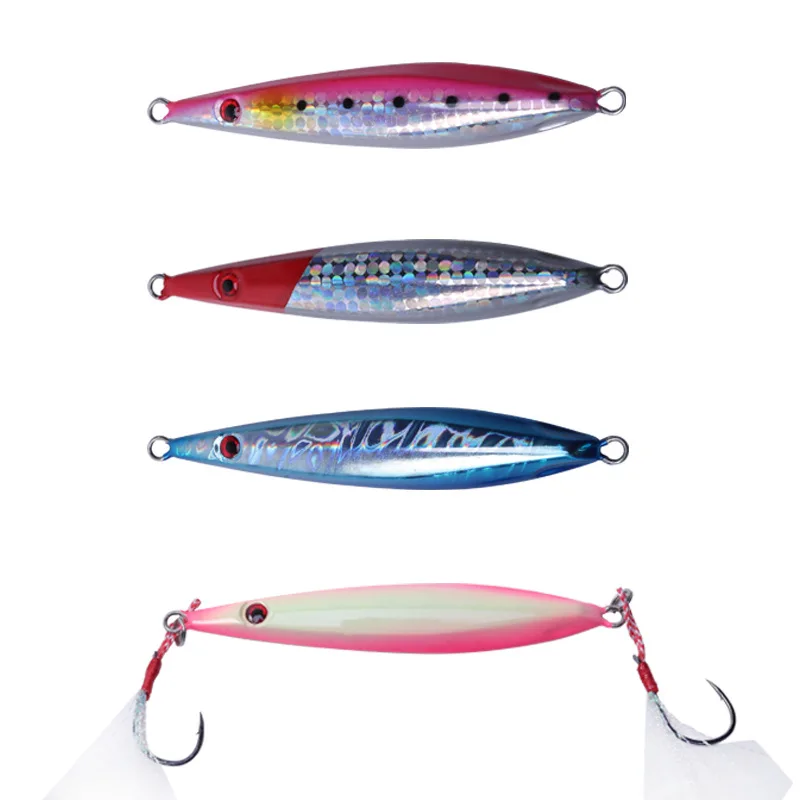 

Vass fishing lure luminous Deep Sea lead metal jig lure saltwater, 8colors