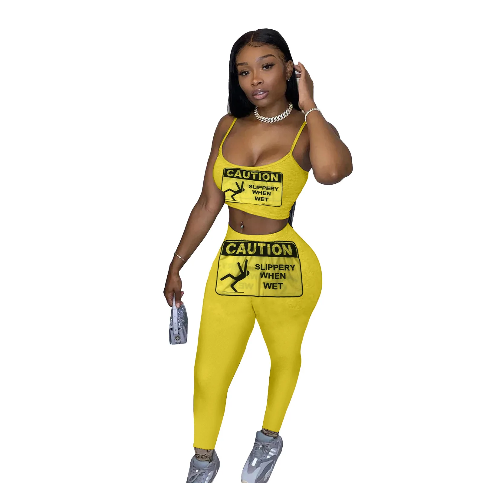 

custom ladies summer letter print bodycon sling tank tops casual fitness 2 piece pants set lady sweat suit, 18 colors and also can make as your request