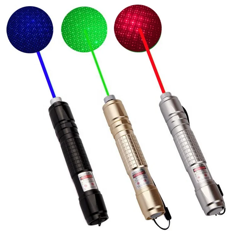 

Outdoor Hunting Red Blue Laser Flashlight Powerful Burning Lazer Pointer Green