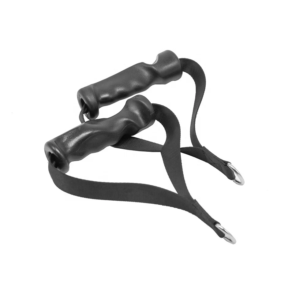 

Fitness handle grip yoga band rowing machine bar, Black
